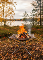 Bærbar peis i rustfritt stål