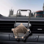 Mobilhållare för bil monterad i luftgallret, passar husbil och vanlig bil med enkel installation.